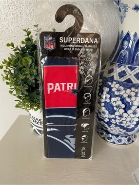 Patriots Superdana NFL Football Mask Neck Gaiter Bandana Scarf Headband